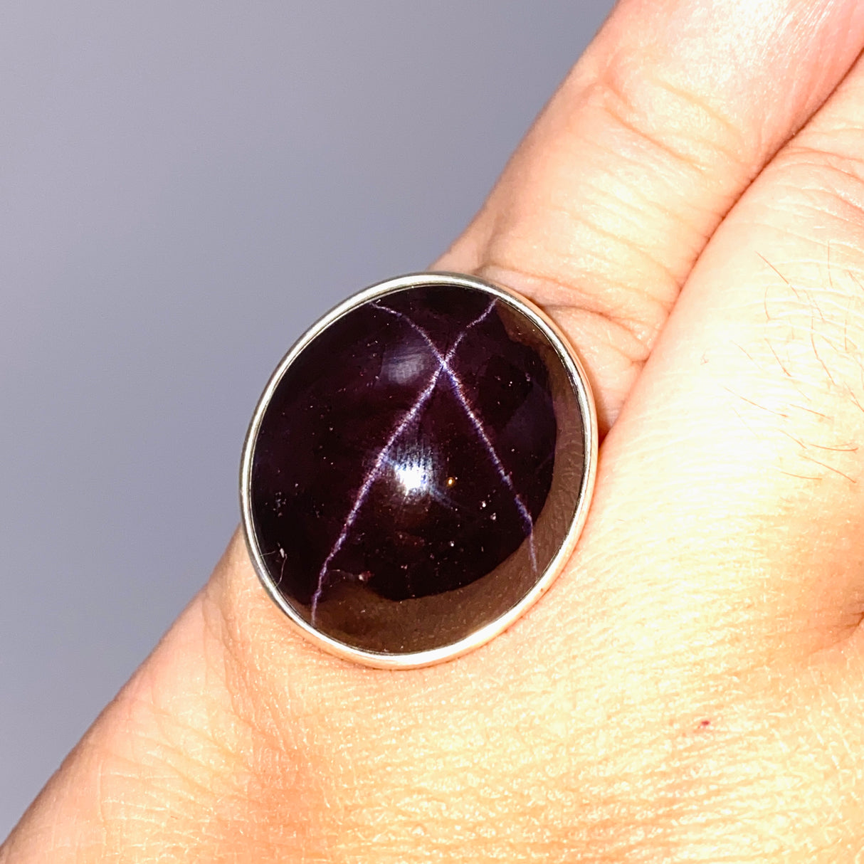 Star Garnet Oval Cabochon Ring Size 8.5 PRGJ621