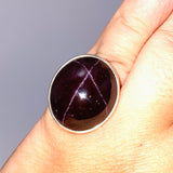 Star Garnet Oval Cabochon Ring Size 8.5 PRGJ621