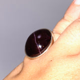 Star Garnet Oval Cabochon Ring Size 8.5 PRGJ621