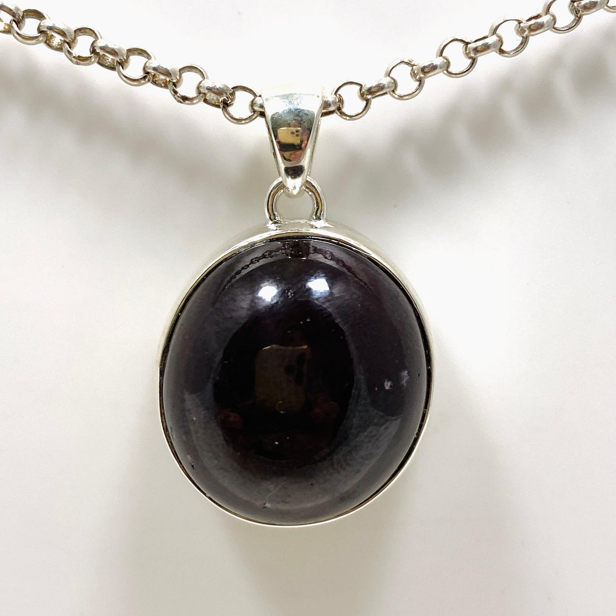 Star Garnet Oval Pendant KPGJ4227 - Nature's Magick