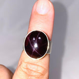 Star Garnet Oval Ring Size 7 KRGJ3135 - Nature's Magick