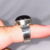 Star Garnet Oval Ring Size 7 KRGJ3135 - Nature's Magick