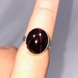 Star Garnet Oval Ring Size 9 KRGJ3137 - Nature's Magick