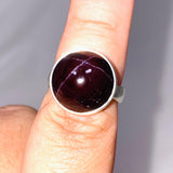 Star Garnet Round Ring Size 8 KRGJ3134 - Nature's Magick