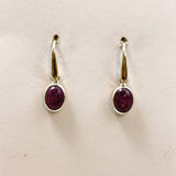 Star Ruby Oval Cabochon Earrings PEGJ260