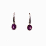 Star Ruby Oval Cabochon Earrings PEGJ260