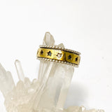 Star Sterling Silver and Brass Spinner Ring RG1043