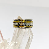 Sterling Silver and Brass Spinner Ring Size 7 RG1044-7