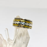 Sterling Silver and Brass Spinner Ring Size 7 RG1044-7