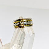 Sterling Silver and Brass Spinner Ring Size 7 RG1044-7
