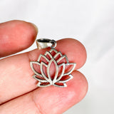 Sterling Silver Lotus Leaf Pendant 30mm SV50-614 - Nature's Magick