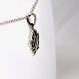 Sterling Silver Lotus Leaf Pendant 30mm SV50-614 - Nature's Magick