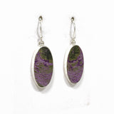 Stichtite in Serpentine (Atlantasite) Oval Earrings KEGJ1450 - Nature's Magick