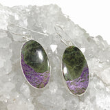 Stichtite in Serpentine (Atlantasite) Oval Earrings KEGJ1451 - Nature's Magick