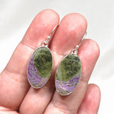 Stichtite in Serpentine (Atlantasite) Oval Earrings KEGJ1451 - Nature's Magick