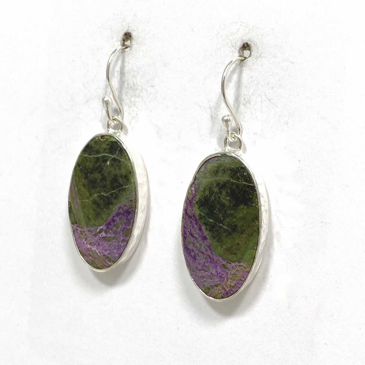 Stichtite in Serpentine (Atlantasite) Oval Earrings KEGJ1451 - Nature's Magick