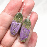 Stichtite in Serpentine (Atlantasite) Oval Earrings KEGJ1452 - Nature's Magick