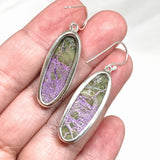 Stichtite in Serpentine (Atlantasite) Oval Earrings KEGJ1452 - Nature's Magick