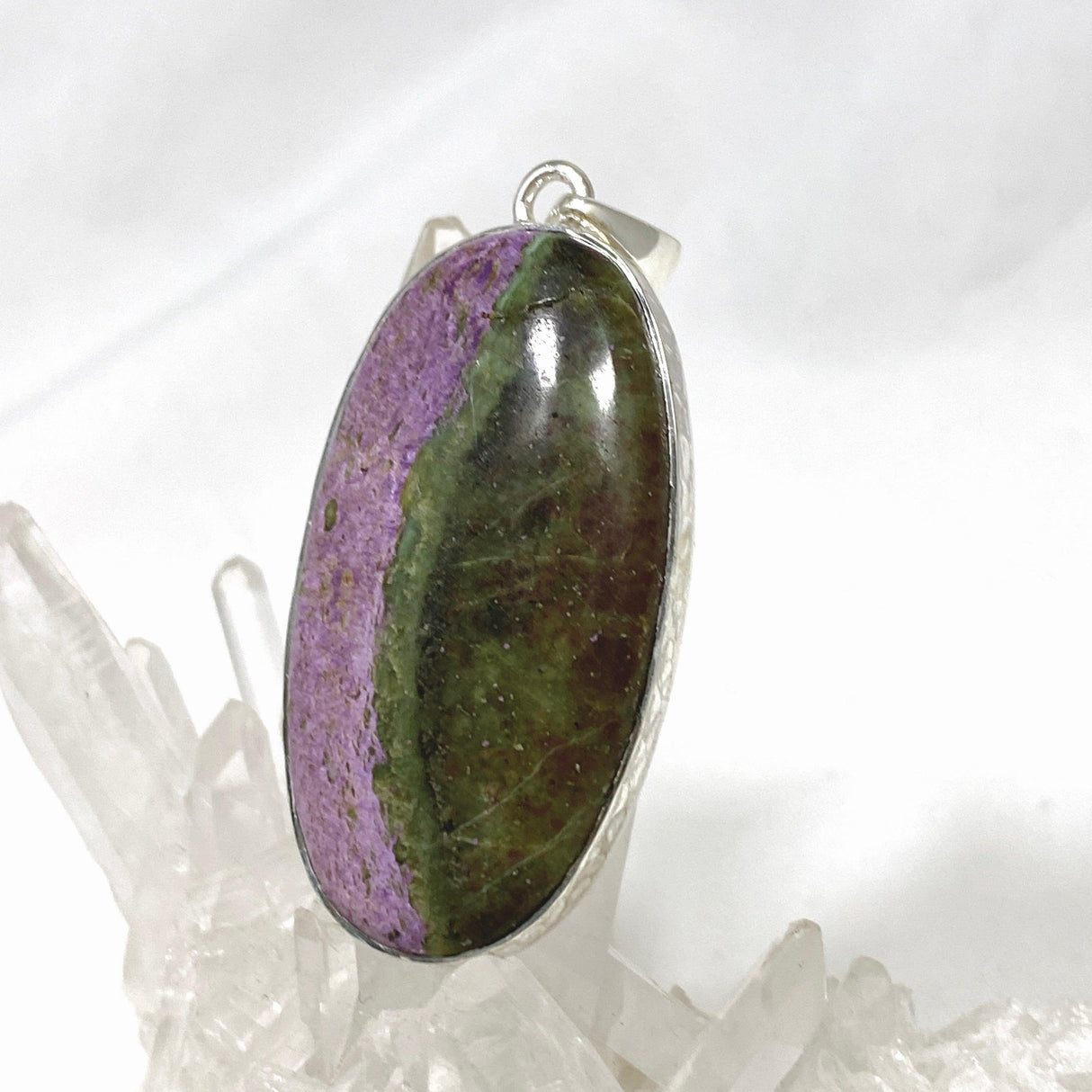 Stichtite in Serpentine (Atlantasite) Oval Pendant KPGJ4274 - Nature's Magick