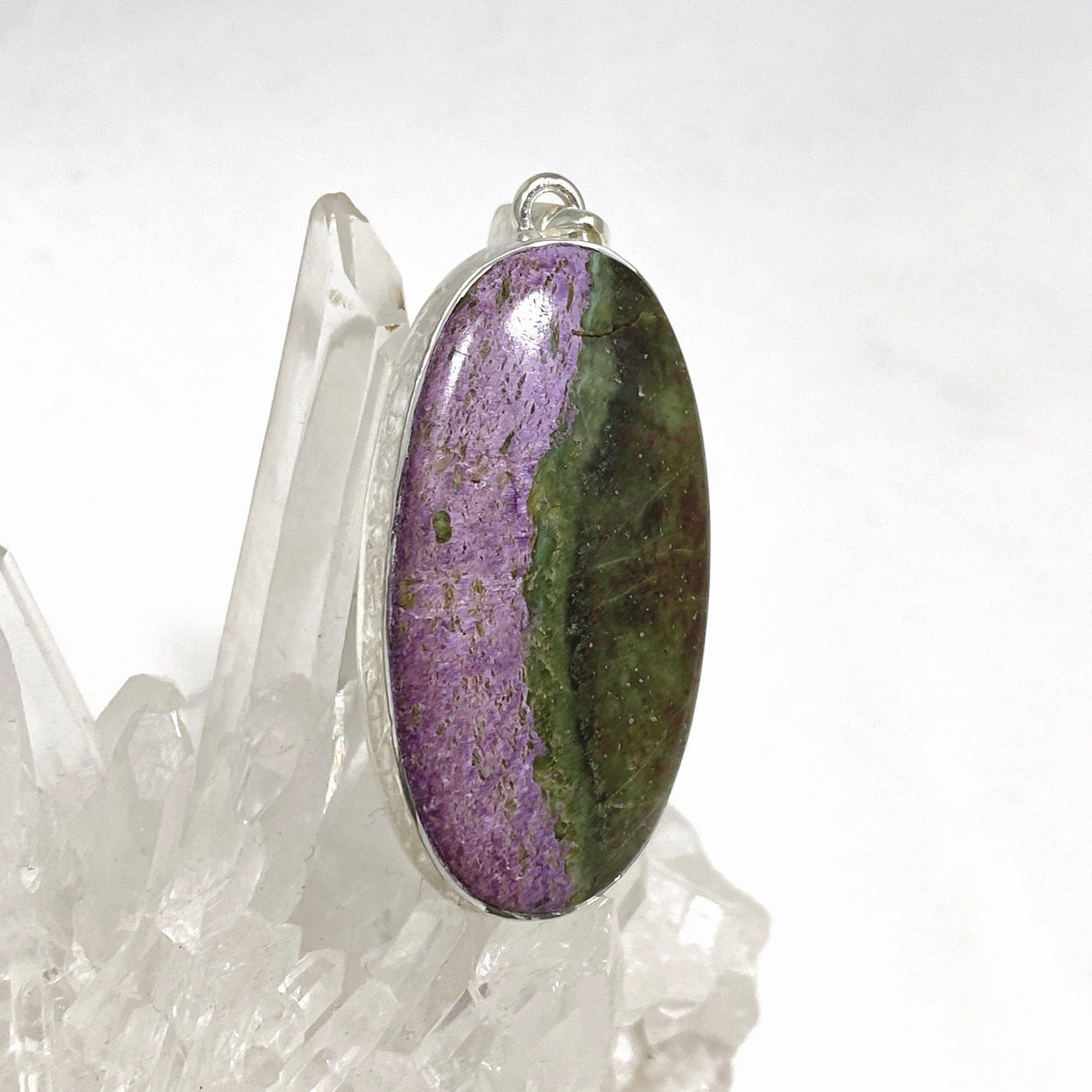 Stichtite in Serpentine (Atlantasite) Oval Pendant KPGJ4274 - Nature's Magick