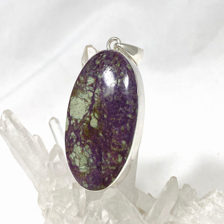 Stichtite in Serpentine (Atlantasite) Oval Pendant KPGJ4275 - Nature's Magick