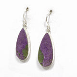 Stichtite in Serpentine (Atlantasite) Teardrop Earrings KEGJ1453 - Nature's Magick