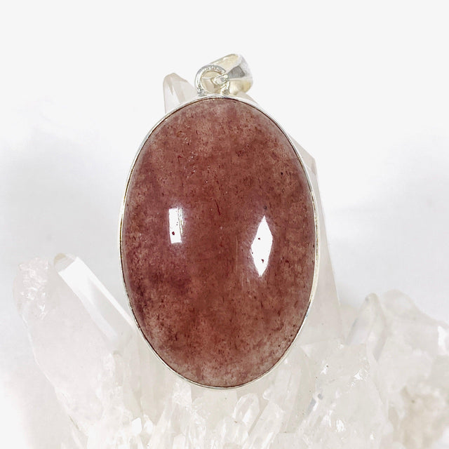 Strawberry Quartz cabochon oval pendant KPGJ4011 - Nature's Magick