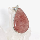 Strawberry Quartz cabochon pear pendant KPGJ4014 - Nature's Magick