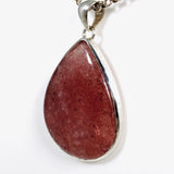 Strawberry Quartz cabochon pear pendant KPGJ4014 - Nature's Magick