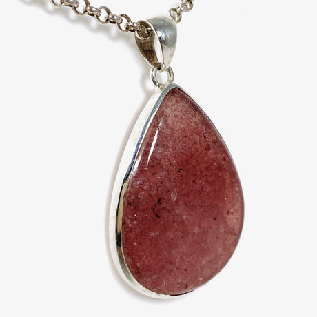 Strawberry Quartz cabochon pear pendant KPGJ4014 - Nature's Magick