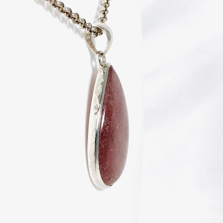 Strawberry Quartz cabochon pear pendant KPGJ4014 - Nature's Magick