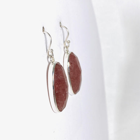 Strawberry Quartz faceted oval earrings KEGJ1386 - Nature's Magick