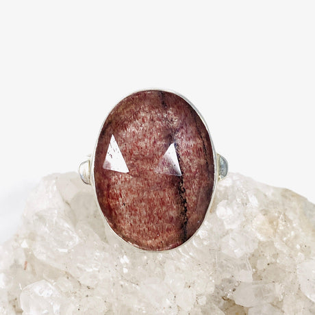 Strawberry Quartz faceted oval ring s.10 KRGJ3005 - Nature's Magick