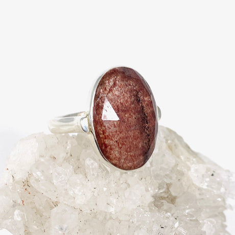 Strawberry Quartz faceted oval ring s.10 KRGJ3005 - Nature's Magick