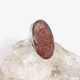 Strawberry Quartz faceted oval ring s.9 KRGJ3007 - Nature's Magick