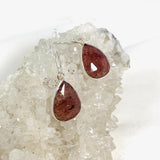 Strawberry Quartz faceted teardrop earrings KEGJ1387 - Nature's Magick