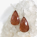 Strawberry Quartz faceted teardrop earrings KEGJ1389 - Nature's Magick