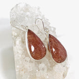 Strawberry Quartz faceted teardrop earrings KEGJ1389 - Nature's Magick