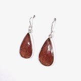 Strawberry Quartz faceted teardrop earrings KEGJ1389 - Nature's Magick