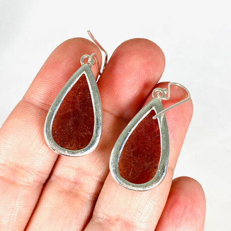 Strawberry Quartz faceted teardrop earrings KEGJ1389 - Nature's Magick