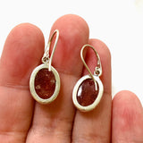 Strawberry Quartz Oval Cabochon Earrings PEGJ261