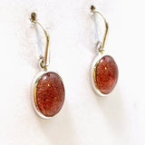 Strawberry Quartz Oval Cabochon Earrings PEGJ261