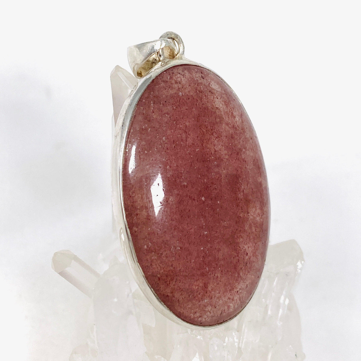 Strawberry Quartz oval cabochon pendant KPGJ1848 - Nature's Magick