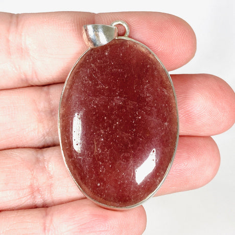 Strawberry Quartz oval cabochon pendant KPGJ1848 - Nature's Magick