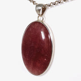 Strawberry Quartz oval cabochon pendant KPGJ1848 - Nature's Magick