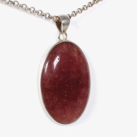 Strawberry Quartz oval cabochon pendant KPGJ1848 - Nature's Magick