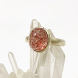 Strawberry Quartz Oval Cabochon Ring Size 8.5 PRGJ760