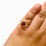 Strawberry Quartz Oval Cabochon Ring Size 8.5 PRGJ760