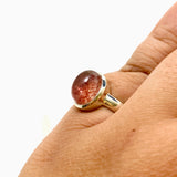 Strawberry Quartz Oval Cabochon Ring Size 8.5 PRGJ760