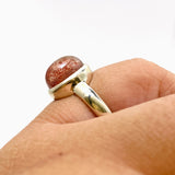 Strawberry Quartz Oval Cabochon Ring Size 8.5 PRGJ760